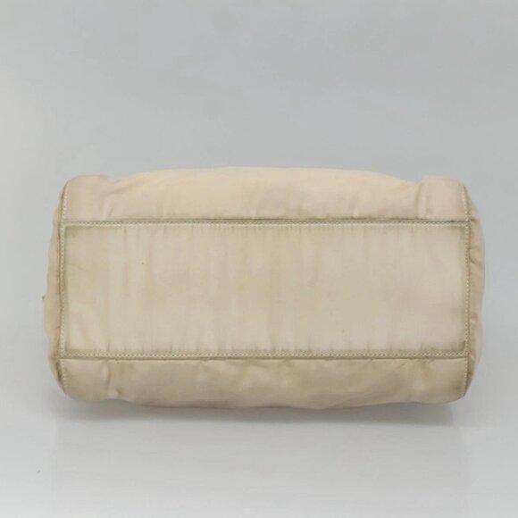 PRADA Chain Shoulder Bag Nylon Beige Gold Auth SW1015 - Picture 7 of 16